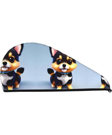 Card Love Fancy Puppy Dry Hair Cap - Soft Super Absorbent Elastic Wrap for Quick Drying Long Thick Hair | Perfect for Girls and Women - Buy Online on GoSupps.com