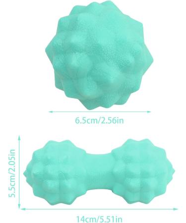 Cozlly Massage Balls Set - Spiked & Peanut Trigger Point Relief for Legs Feet & Hands | Fascia Ball for Plantar Fasciitis Pain Relief (Green) - Buy Online on GoSupps.com
