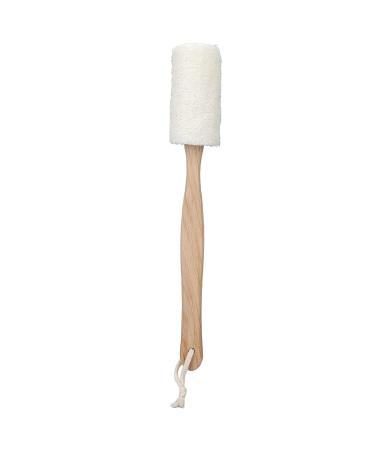 Exfoliating Loofah Bath Brush with Wooden Handle - Shower and Body Scrubber for Men and Women - Buy Online on GoSupps.com