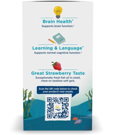 Nordic Naturals Ultimate Omega Jr Strawberry Soft Gels - 120 Mini - Brain Health & Mood Support - Non-GMO - 680 Omega-3s EPA & DHA - 60 Servings - Buy Online on GoSupps.com