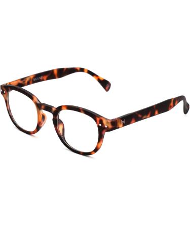 Muunel Blue Light Blocking Glasses Essilor Lenses Anton UVAllBlue Women Square Shape Tortoise Frame -1.00 Strength - Buy Online on GoSupps.com