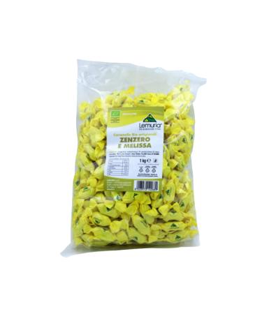 Lemuria - ORGANIC CRAFT CANDIES GINGER AND MELISSE - Useful for digestion, Gluten and Sugar Free - 1 kg