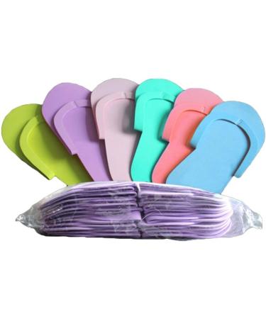 COHEALI Mens Disposable Pedicure Slippers - 36 Pairs, Toe Separators, Eva Material, Anti-Shower Sand Flip Flops for Nail Spa - Random Color - Buy Online on GoSupps.com