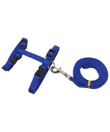 Cat harry Cat harrying with a line -proof adjustable cat line with dishes for cats nylon cats leash cat dishes kitten for small cats rabbits and dogs (blue)