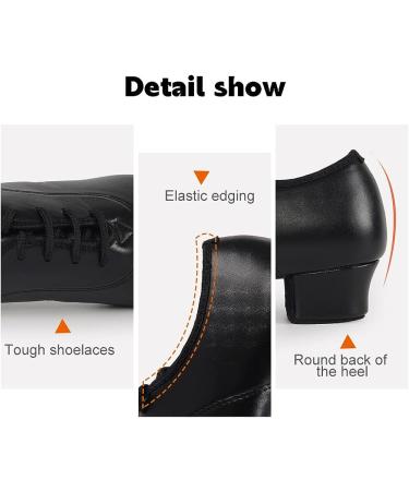 VCIXXVCE Men's Professional Latin Dance Shoes - Model 518 (Size 7.5) | Lace-up Ballroom Tango Waltz Salsa Modern Dance Shoes with Suede Split Sole - Buy Online on GoSupps.com