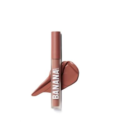 BANANA BEAUTY Banana Beauty My Brownyyy Semi-Matte Liquid Lipstick 10-hour wear for plump lips protection against dryness and intense volume matte lipstick with a warm dark shade