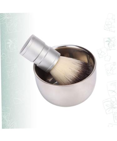 Buy Minkissy Stainless Steel Shaving Bowl & Brush Set | Men's Beard & Shave Essentials | Travel-Friendly Razor Kit - Buy Online on GoSupps.com