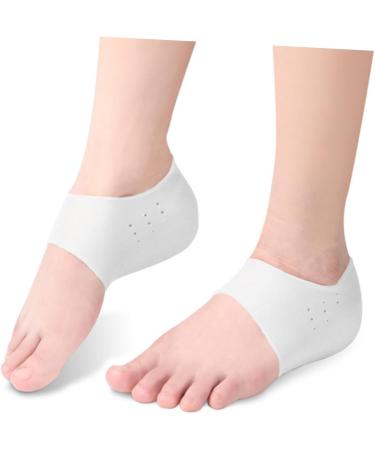 FOMIYES Height Increasing Insole Sock Pads - Silicone Heel Protectors for Men & Women | Non-Slip Silicone Heel Sleeves | White Half Shoe Inserts - Buy Online on GoSupps.com