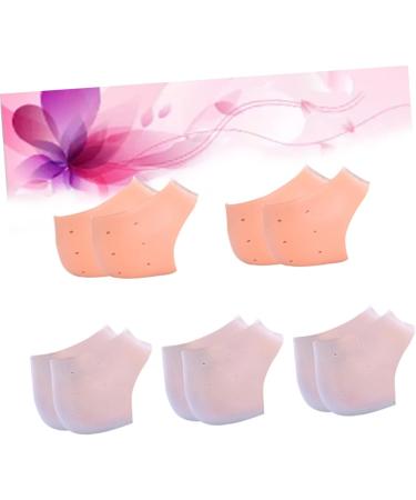 Beavorty 10 Pairs Silicone Heel Socks Plantar Socks Heel Cups Silicone Heel Protector Foot Moisturizing Socks Hydrating Socks Spa Gel Socks Gel Heel Sleeves Crack Foot Protector - Buy Online on GoSupps.com