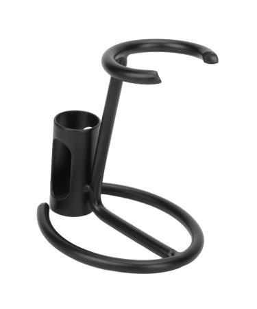 Airshi Shaving Brush Stand Modern Design Matte Black Metal Mechanical Aesthetic Non Slip Stand for Restroom
