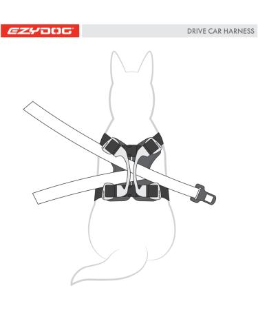 Ezydog Safety Crockery Dog Harness - Crash Tested Car Seat Belt for Dogs | Best Medium Black Dog Harness for Safe Travel - Buy Online on GoSupps.com