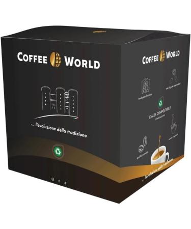  Coffee World Pack of 150 COFFEE WORLD coffee pods intense and decisive taste Compostable paper filter waffle ESE44 format 7.5g Sustainable - Buy Online on GoSupps.com