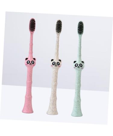 Beaupretty 3-Stick Easy to Hold Children's Toothbrush - Eco-Friendly Panda Design Perfect for Kids' Dental Care - Buy Online on GoSupps.com
