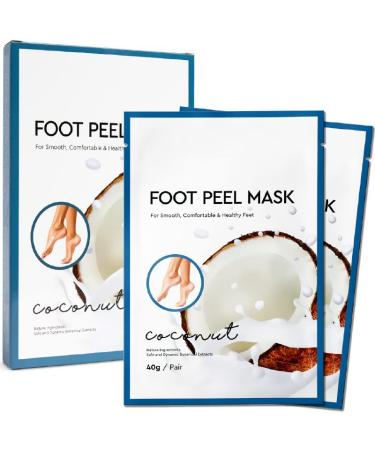 Foot Peel Mask  Feet Peeling Mask  Exfoliator Peel Off Calluses Dead Skin Callus Remover  Baby Soft Smooth Touch Feet-Men Women (Coconut) Coconut 2 Pair (Pack of 1)