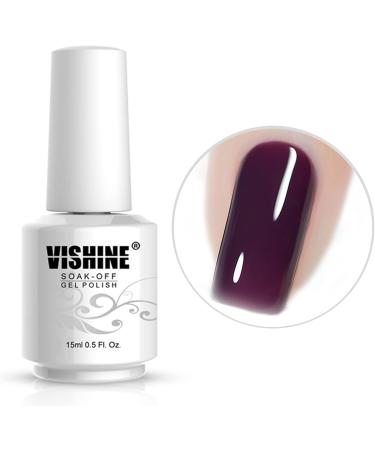 Vishine Jelly Crystal Clear Purple Gel Nail Polish Soak Off UV LED Nail Lamp Needed Transparent Purple Color Home Manicure Art Gel Polish 15ml #16 - Buy Online on GoSupps.com