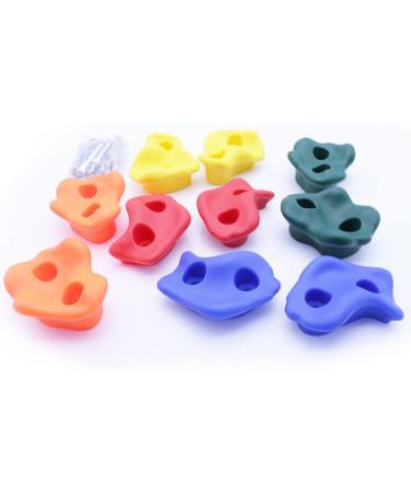 TRIZAND Climbing Holds - 10 Heavy-Duty Climbing Stones (Up to 150 kg) with Fastening Material - Perfect for Home Wall or Gym - Buy Online on GoSupps.com
