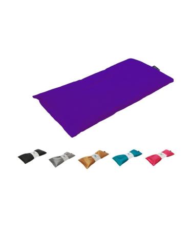 Unscented Eye Pillow - Migraine, Stress & Anxiety Relief - #1 Stress Relief Gifts - Made in USA, Organic Flax Seed Filled, Microwavable Purple - Organic Cotton