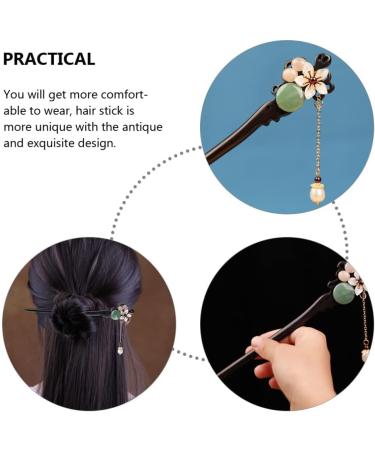LALAFINA Hair Styling Accessories Hairpin Bun Flower Vintage Ebony Miss Hair Chopsticks - Buy Online on GoSupps.com