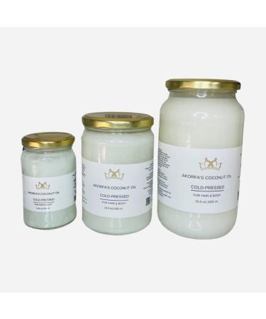 Akorfa BV Coconut oil 250 ml organic coconut oil jar Organic coconut oil medium - Buy Online on GoSupps.com