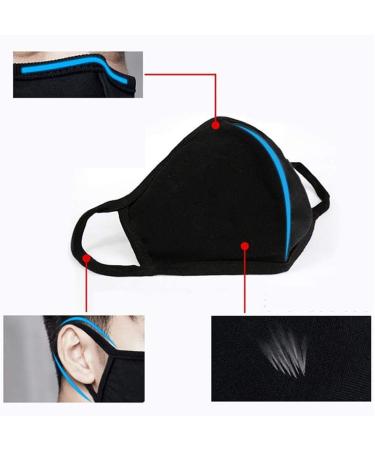 3 Pack Black Protect Cover Bandana Balaclavas | Cotton Anti-dust Mouth Cover Face Mask | For Men & Women | 2-Layer Reusable Fashion Washable Cover - UK SELLER (Pack 3 Black) - Buy Online on GoSupps.com