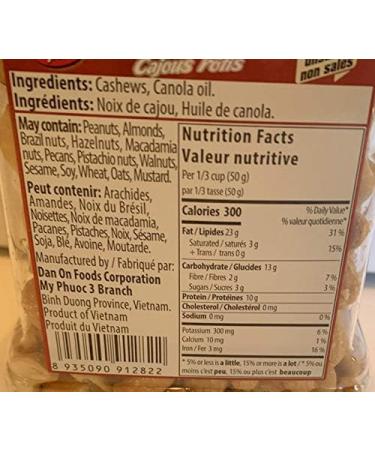 WHOLE ROASTED CASHEWS (500g) by DAN D PAK - Buy Online on GoSupps.com