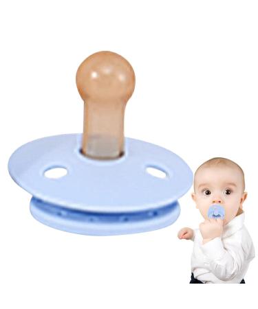 Virtcooy 5-Piece Silicone Pacifiers Set for Infants - Natural Rubber Newborn Pacifiers with Large Air Holes - Ideal for Teething - Blue - Buy Online on GoSupps.com