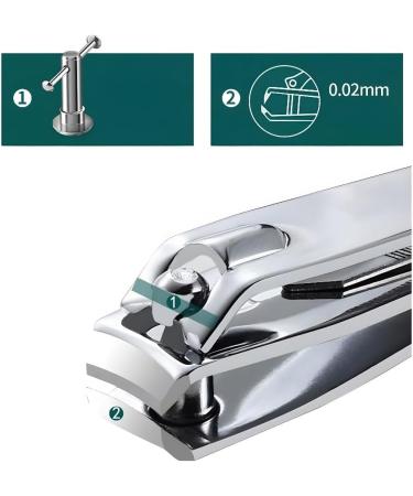 Portable Nail and Toenail Clipper in Stainless Steel with Nail File and Pick Sharp and Durable Suitable for Nail Grooming Practical Tools - Buy Online on GoSupps.com