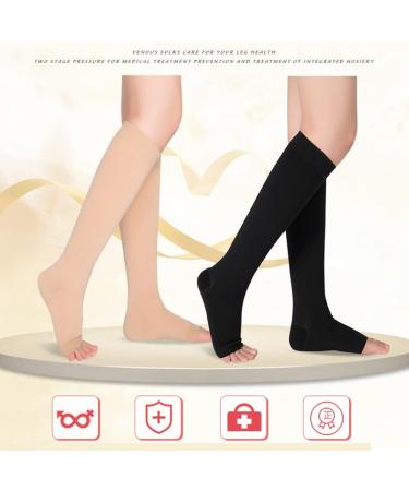 Thigh High Medical Compression Stockings Firm Support Hose 34-46 Compression Socks for Treatment Swelling Improves The Blood Circulation Protect You Open Toe Black XXL (Covered Toe Skin Tone M) Covered Toe Skin Tone Medium - Buy Online on GoSupps.com