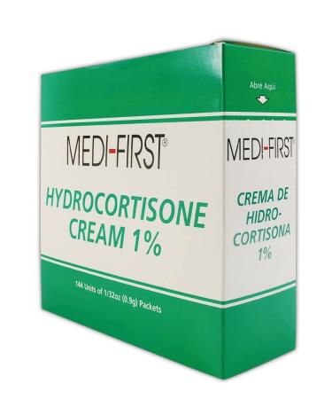 Medique MP211-35 Medi-First 1% Hydrocortisone Cream 0.9 g Standard Green/White (Pack of 144)