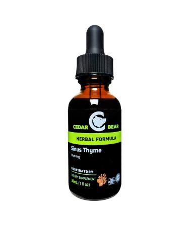 Cedar Bear Sinus Thyme a Liquid Herbal Supplement That Supports Clear Functioning in The Sinuses and Enhances Immune Functions 1 fl oz / 30 ml