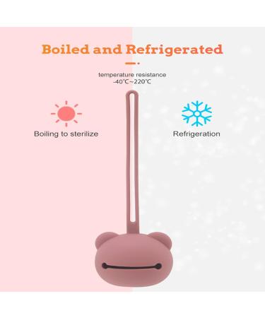 Airfish BPA-Free Baby Bear Pacifier Box - Silicone Holder for Safe Travel | Pacifier Storage & Organizer for Girls - Buy Online on GoSupps.com