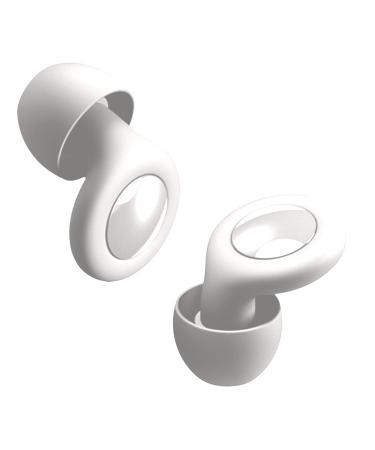 Ear Plugs for Sleeping Noise Cancelling 27dB Reusable Soft Noise Reduction Earplugs for Concerts Sleep Travel Noise Sensitivity Study Work Flexible Silicone Earplugs with 8 Eartips in XS/S/M/L - White