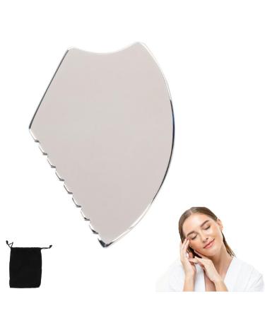 Gua Sha stainless steel Metall Gua Sha Gua Sha Face Tools Gua Sha Myofascial Massage Board Gua Sha stainless steel tool for jaw formation and swelling (axis) ax