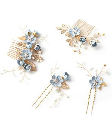 FRCOLOR 12 Pieces Comb for Bridal Hair Clips Hair Clips Diffuser Hair Styling Accessories Hair Clips Baby Cutlery Set Bridal Comb Bridal Hair Comb Silver Blue Hair Accessories Material Fit Women - Buy Online on GoSupps.com