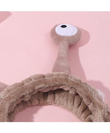 Funny Snail Eyes & Ears Plush Headband Cartoon Antenna Hair Band for Washing Face | Gray Cozy Accessory - Buy Online on GoSupps.com
