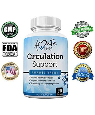 Arteries & Veins Health Support Supplement with L-Arginine & Ginger Root - Promotes Healthy Blood Circulation & Heart Health - 90 Capsules - Buy Online on GoSupps.com