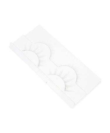 Beavorty 2 Pairs White False Eyelashes Natural Eyelashes Fake Eyelash White Eyelashes Wispy Fluffy Eyelashes Fake Lashes Natural Women False Eyelashes Miss Hand Made Chemical Fiber Decorate