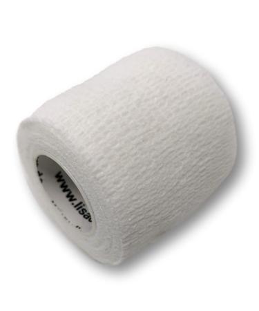Lisacare Self -adhering fixing bandage - 2 rolls 5cm wide - medical device - elastic mull bandages waterproof breathable with color & motif selection (white) white 2 -Set