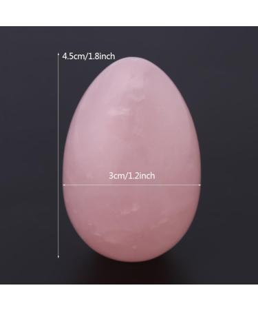 Rosenquarz Yoni Ei Massage Stone - Natural Crystal for Cone Exercises & Post-Birth Relaxation | Exquisite Craftsmanship with Pre-Drilled Hole - Buy Online on GoSupps.com