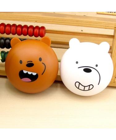 KCHYCV Cute Cartoon Round Portable Milk Bear Contact Lens Case Set for Ladies - Black Lens Cases - Perfect for Travel - Buy Online on GoSupps.com