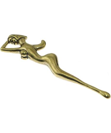 Maxmoral 2pcs Brass Ear Pick & Spoon Set | Portable Ear Cleaning Tool with Keychain | Gold Ear Wax Remover Curette Cleaner - Buy Online on GoSupps.com