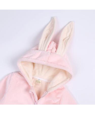 Kids Tales Newborn Baby Winter Romper | Cute Rabbit Ear Hood | 9-12 Months | Thick Fleece | Cozy Outfit - Buy Online on GoSupps.com