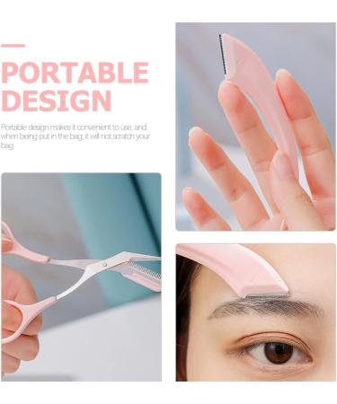 Minkissy 3 Set Crescent Moon Eyebrow Trimmer Kit | Women s Facial Razor Brow Scissors & Accessories | Best Beauty Tools for Perfect Eyebrows - International Shipping Available - Buy Online on GoSupps.com