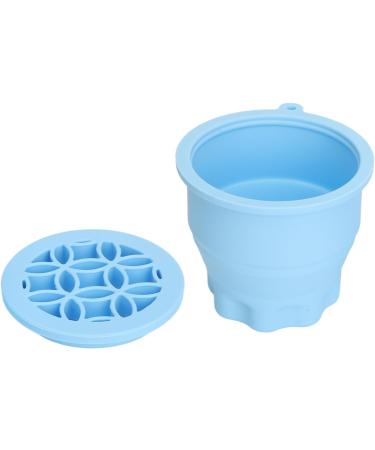 Makeup Brush Cleaning Bowl Multifunctional Space Saving Palm Size Folding 2 in 1 Makeup Brush Scrubber with Brush Drying Rack for Home (blue) - Buy Online on GoSupps.com