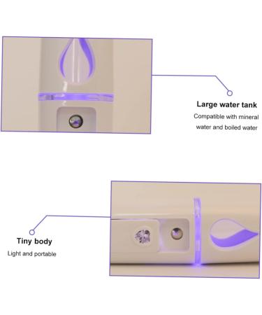 Mikinona 1pc Steamer Face Moisturizing Mini Humidifier Rechargeable Facial Sprayer Nano Facial Mister White - Buy Online on GoSupps.com