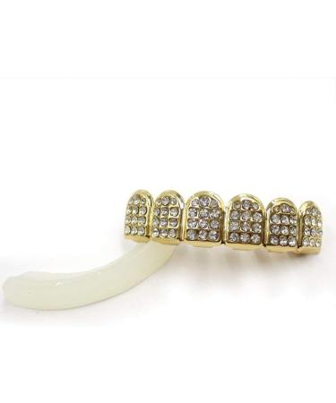 Tooth Braces Youngy Fshion Gold Silver Teeth Grillz Top Bottom Bling Men Women Jewel - C - Buy Online on GoSupps.com