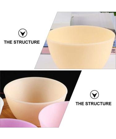 EXCEART Large Mixing Bowl Set - 3 Pcs Facial Mask Bowls for DIY Beauty Care - Ideal for Eye Masks - Yellow Color - Buy Online on GoSupps.com