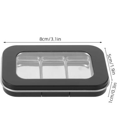 Gatuida Palette de Maquillage Vide DIY 3 Compartiments Presse Int gr e Bo te Compacte Noire Mat pour Fards Paupi res et Blush Rechargeables Rangement Pratique pour Maquillage Voyage - Buy Online on GoSupps.com