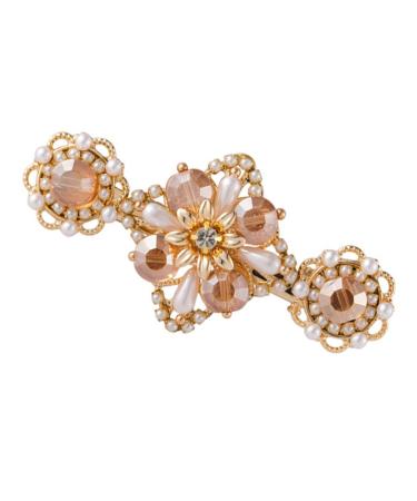 Beaupretty Comb hairpin pearl barrette clip Floral Headpiece Accessories pearl bobby pins Bling Hair Accessories Hair Holder Decorations hair side comb Jing crystal alloy Pins
