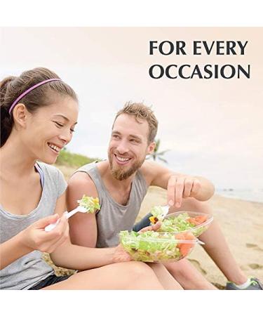 Safeware 500 Pcs Individually Wrapped White Plastic Forks - Medium Weight for Party, BBQ, Picnic, Home, Office, Restaurant Use - Buy Online on GoSupps.com